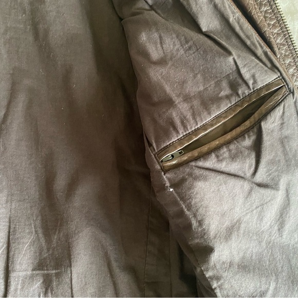 Zara Man Genuine Leather Jacket Mens Size L - Picture 9 of 11